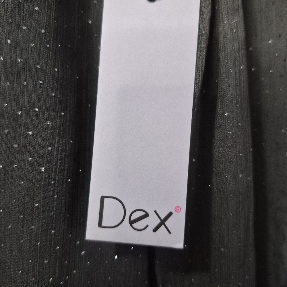 Womens Dex Grey Metallic Blouse Size Large New With Tags - Picture 4 of 7